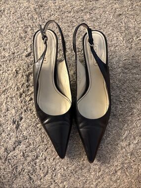 Vintage Coach slingback kitten heels